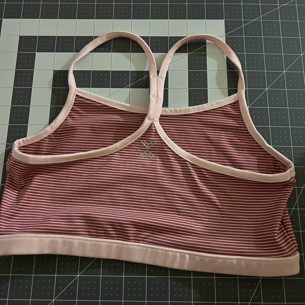 Xersion Pink Striped Kids Tank Top - Picture 3 of 6